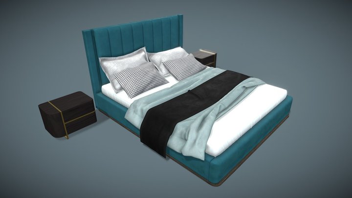 Bed Detailed 3d model 3D Model