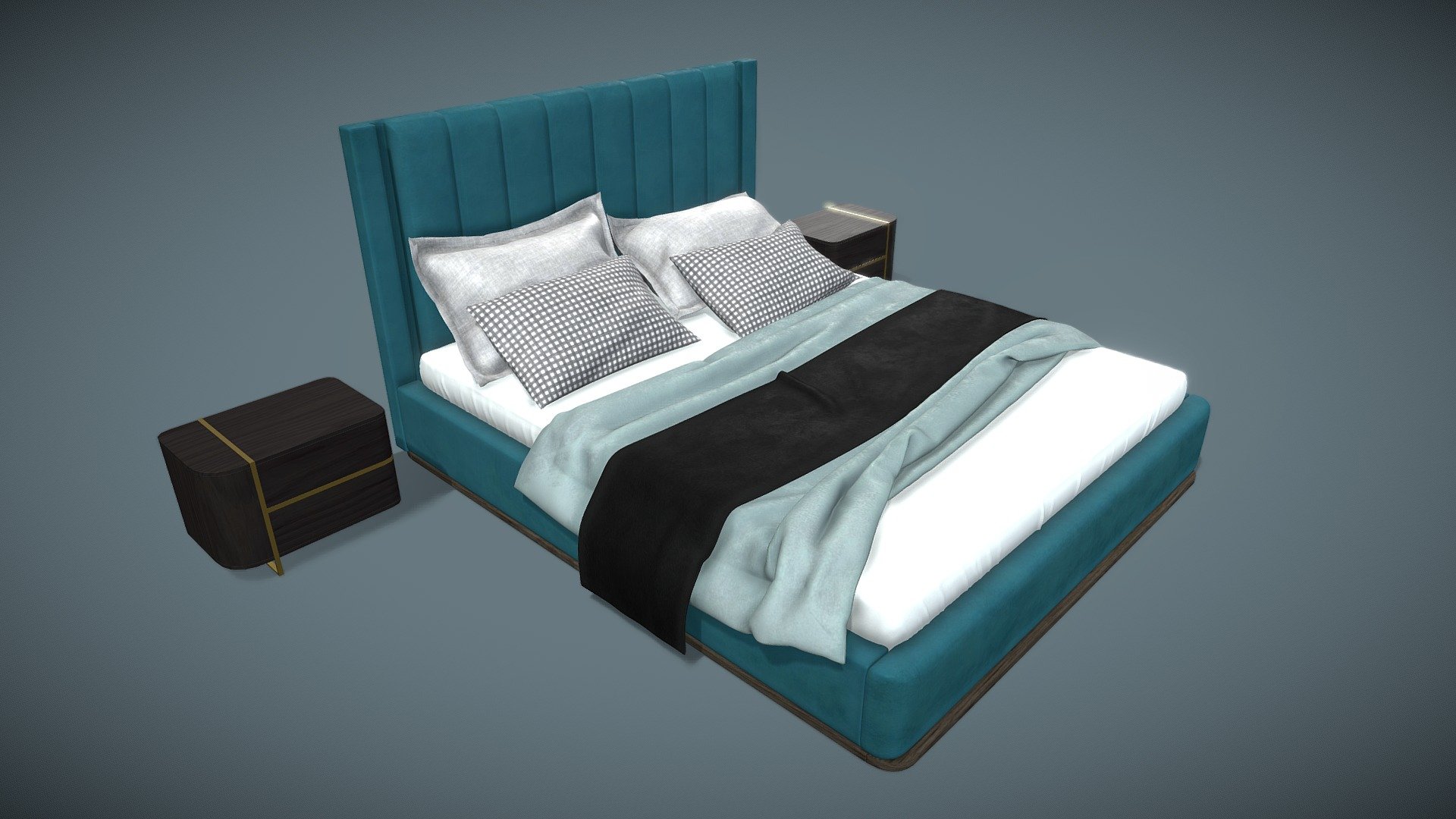 Bed Detailed 3d Model - 3D Model By Rah-ah (@rah.ah) [38fbb48] - Sketchfab