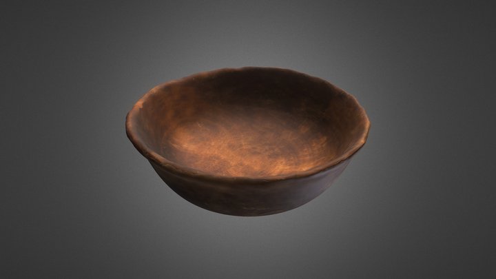 Small wooden bowl 3D Model