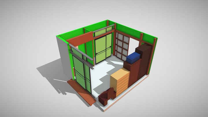 Shinchain House Bedroom This is cool Naaa 3D Model