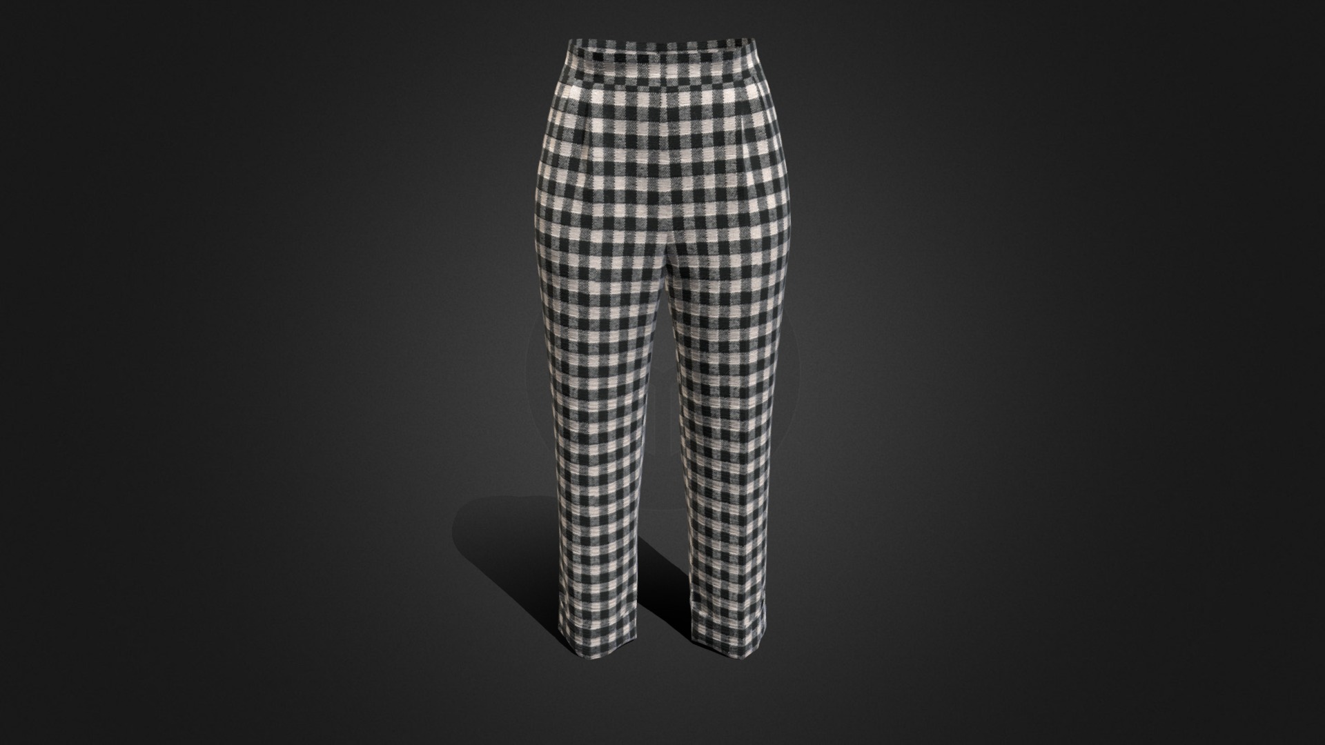 3D model Two-tuck-woven Pants - This is a 3D model of the Two-tuck-woven Pants. The 3D model is about a pair of legs with a sock.