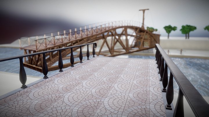 Pont tournant - Léonard De Vinci 3D Model