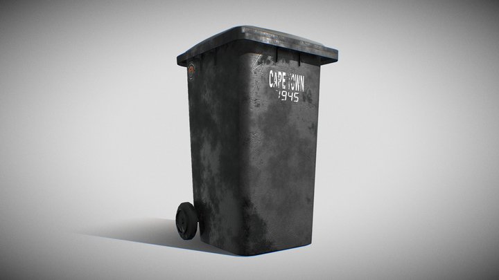 wheelie bin game asset 3D Model