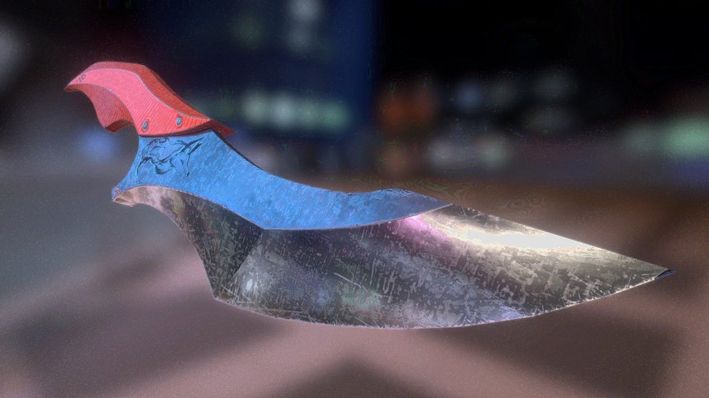 Kitsune Knife 3D model by DemIsaK [3901356] Sketchfab