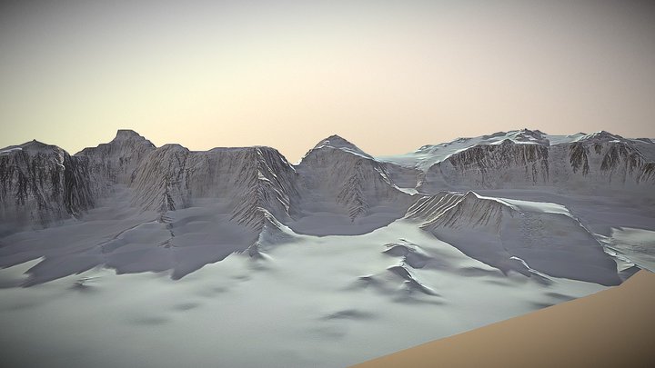 The Sentinel Range, Antarctica 3D Model