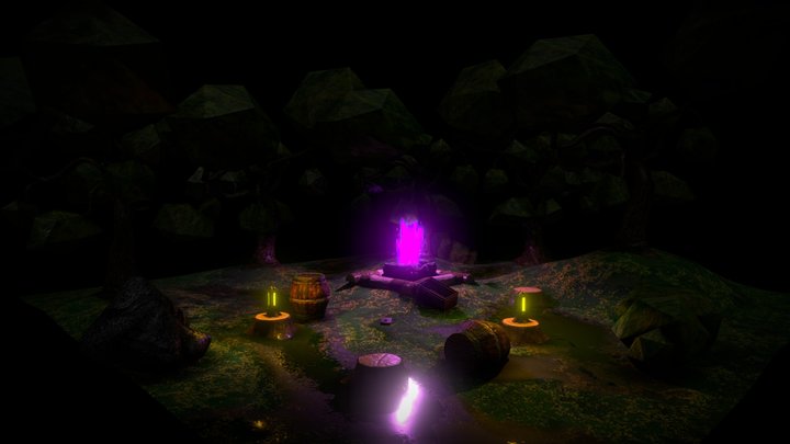 Forest Clearing Campsite 3D Model