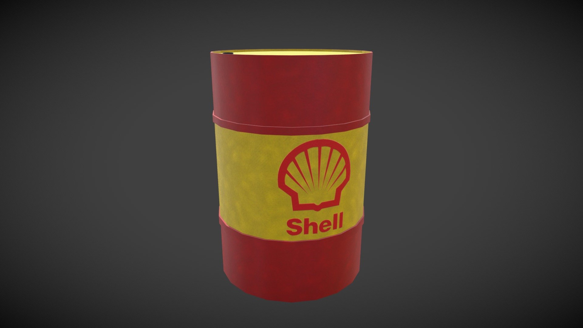 Shell Oil Barrel - 3D model by BenDawson [3902263] - Sketchfab