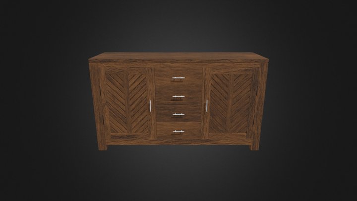 Rustic Sideboard 3D Model