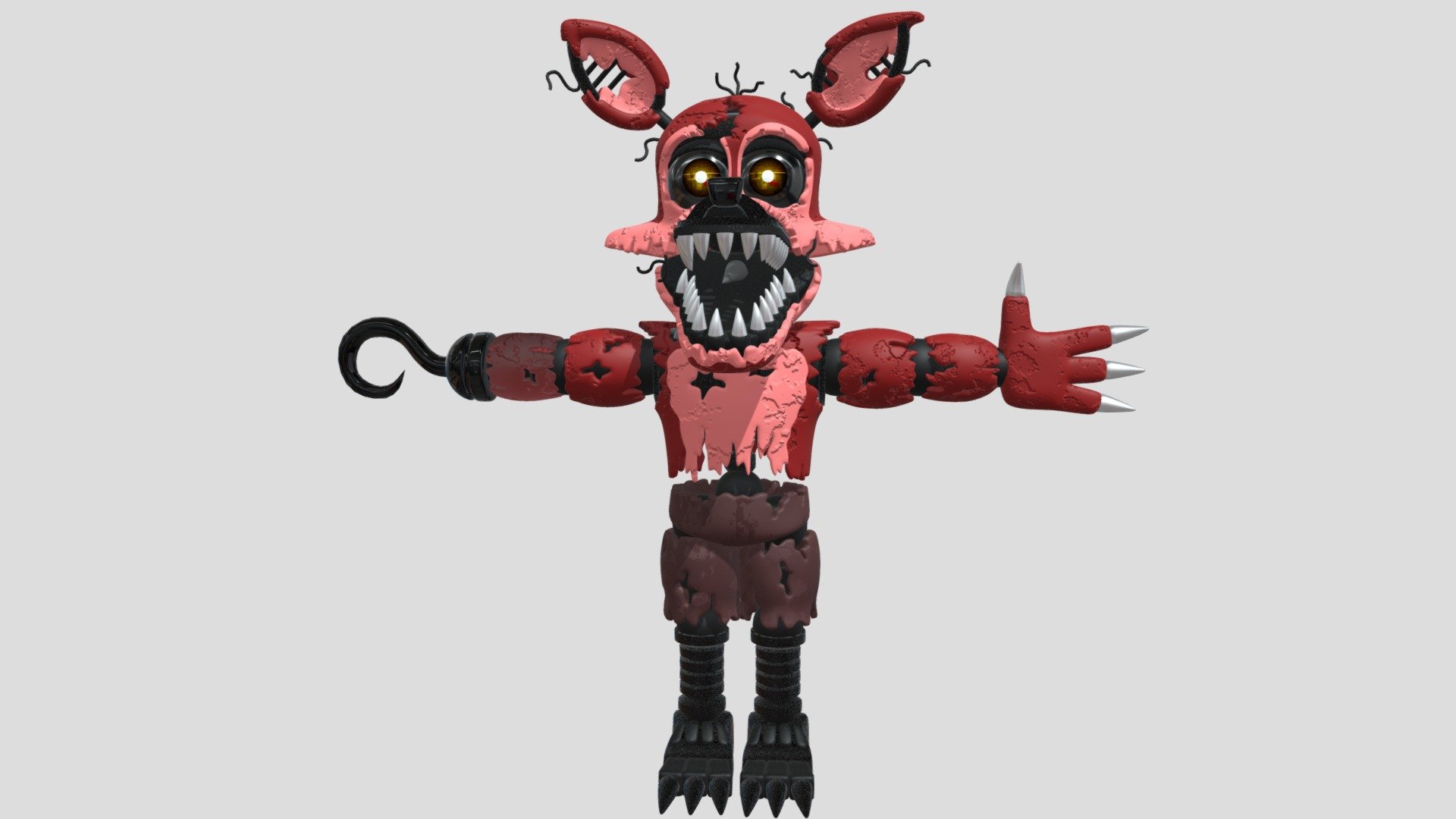 Adventure Nightmare Foxy - Download Free 3D model by ...