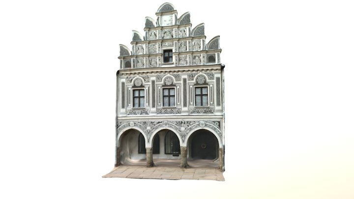 Facade of a House in the UNESCO city Telč 3D Model