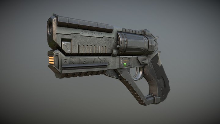 Revolver-Pistol Hybrid 3D Model