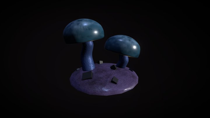 Cave Mushrooms 3D Model