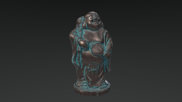 Buddhist Monk Statuette 3D Model
