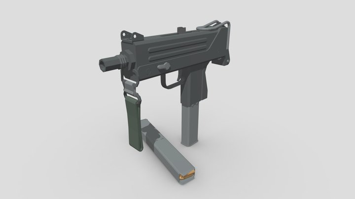Low Poly MAC-10 3D Model