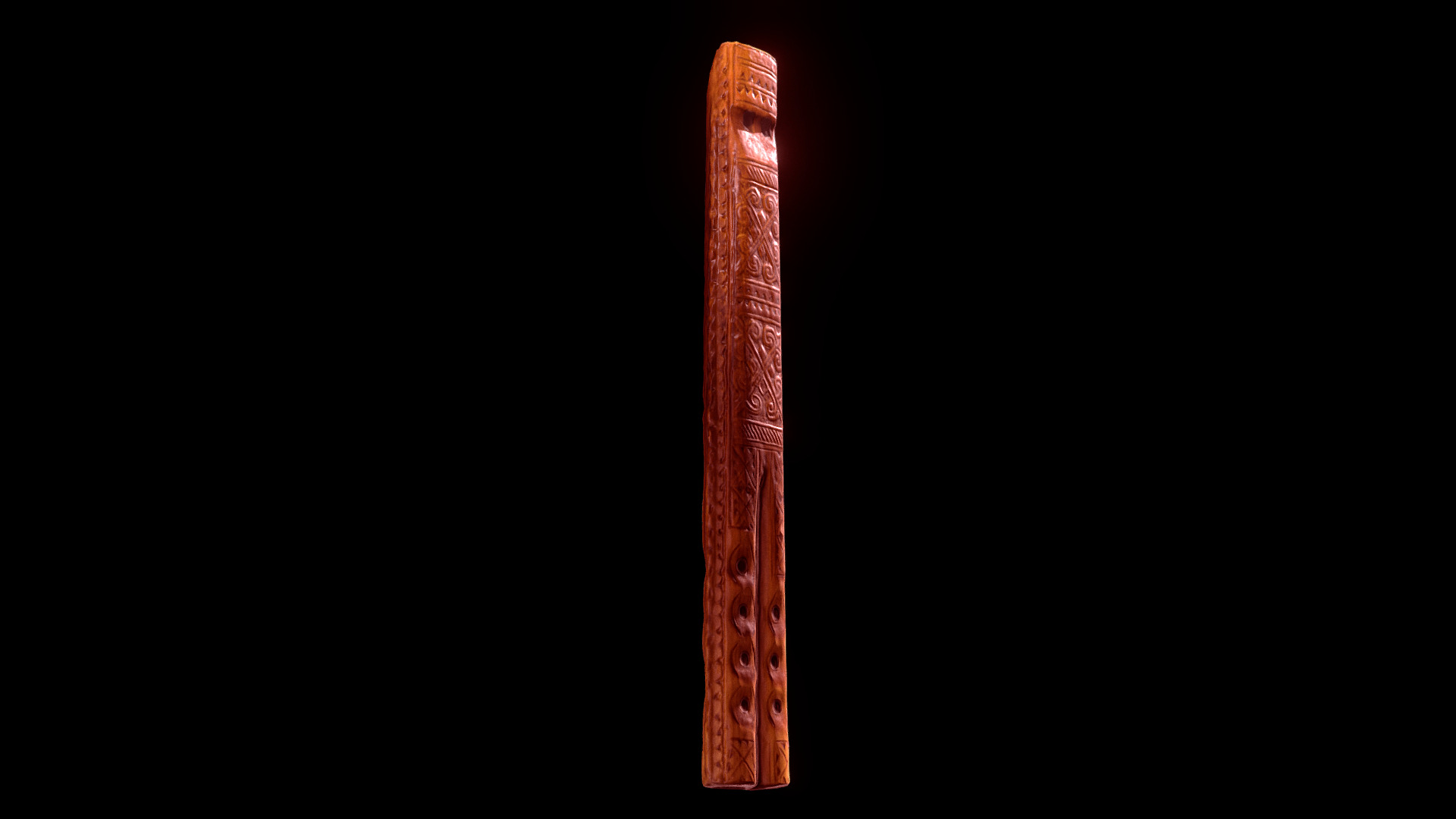 3D model Diple Flute - This is a 3D model of the Diple Flute. The 3D model is about shape, arrow.