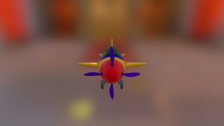 old dirty toy plane 3D Model