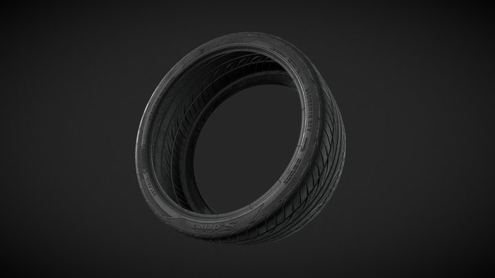 Yokohama S drive road tyre 3D Model