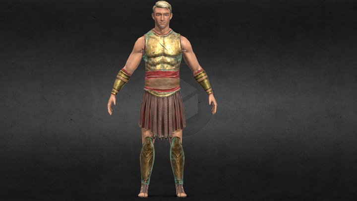 Roman Warrior 3D Model
