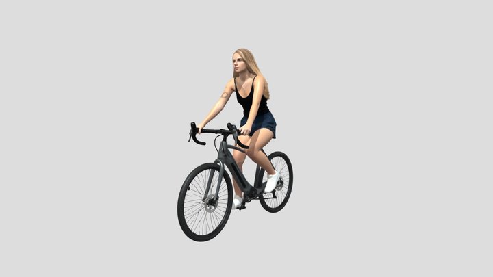 Sun Tattooed Rider On A Matte Black Bike – Kostenloses 3D-Modell STL