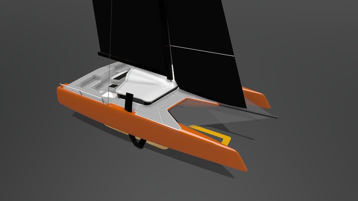 WIP Catamaran Gunboat G4 3D Model