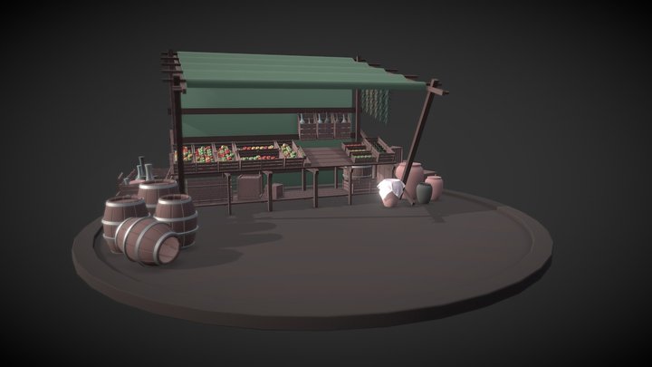 City stall 3D Model