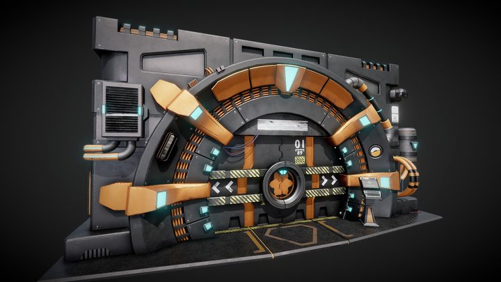 Blast Door 3D Model