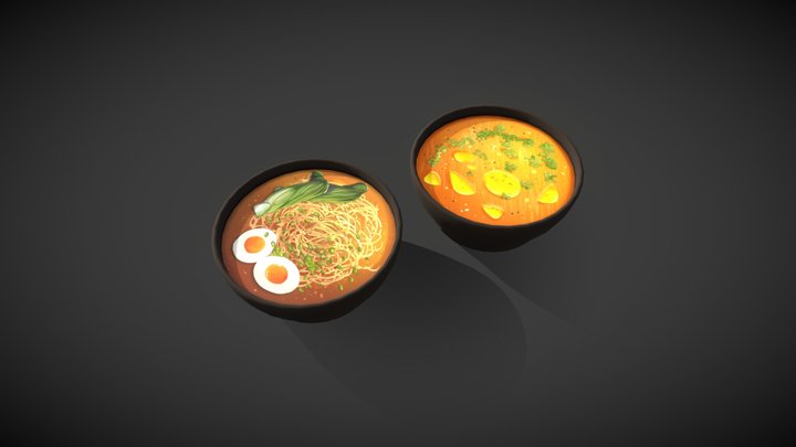 Delicious bowls 3D Model