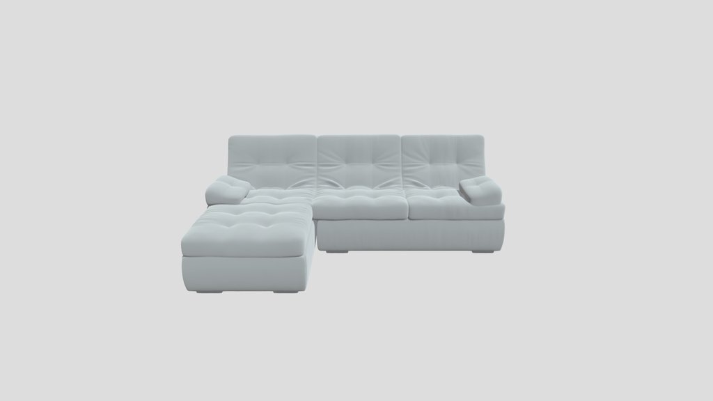 Gray Velvet Sectional Sofa with Chaise