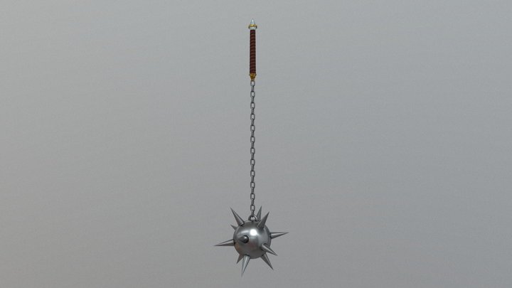 Chain Mace Weapon 3D Model