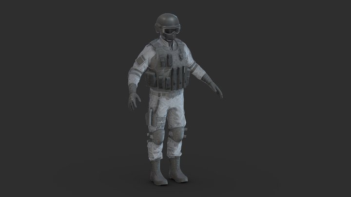 Police Special Force Officer 3D Model
