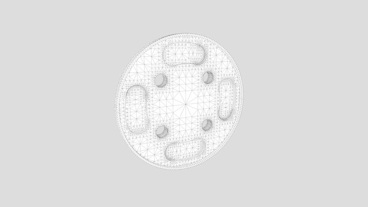 3D printable robot tool mount base plate 1 3D Model