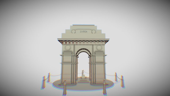 india gate 3D Model