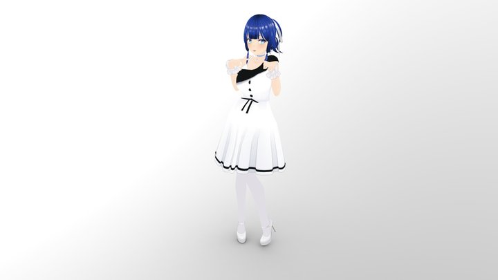 Chloe Reed - vRoid Model - Static Statue - 009