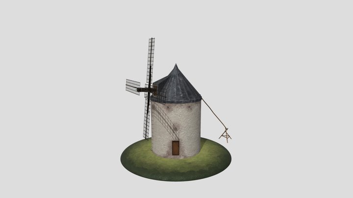 Spain Windmill 3D Model