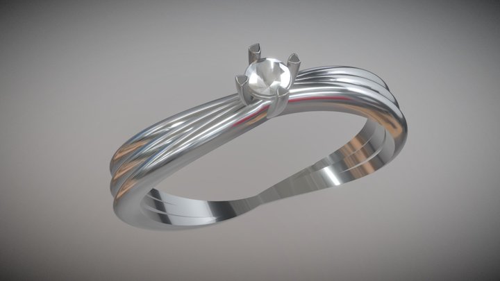 Ringmodel117 -Engagement ring 3D Model