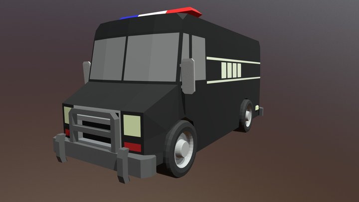 Police SWAT Van 3D Model