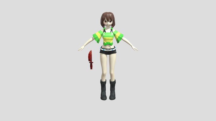 La Zz A_-_SAM_ Frisk_ Remake_v1.0_MR2A73G 3D Model