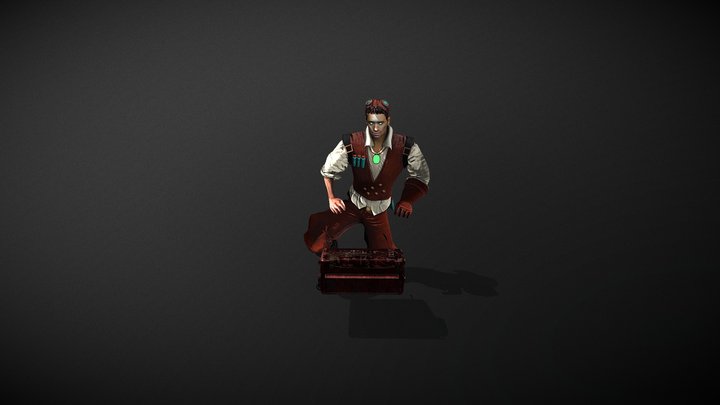 Steampunk writer 3D Model