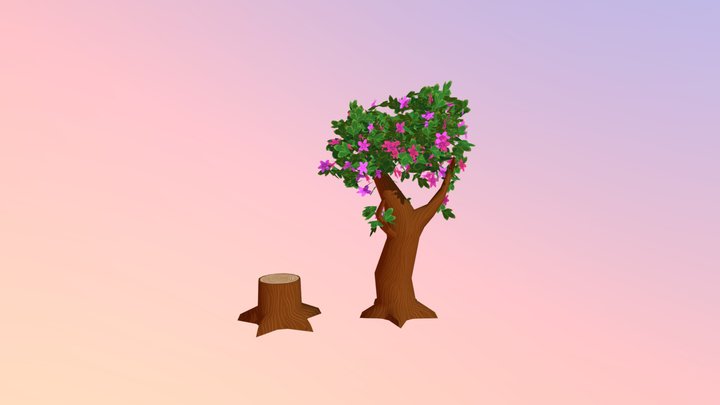 Low Poly Tree 3D Model