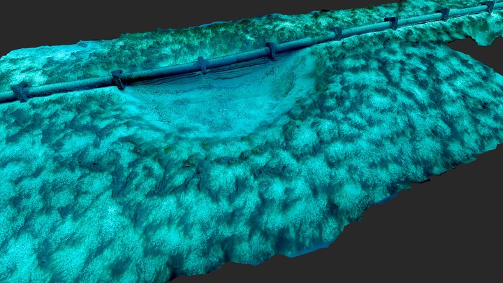 Pipe with crater Attersee 3D Model