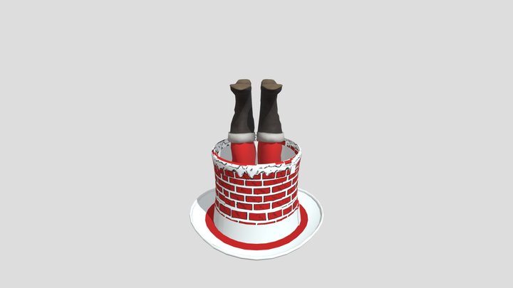 When Santa got stuck up the chimney 3D Model
