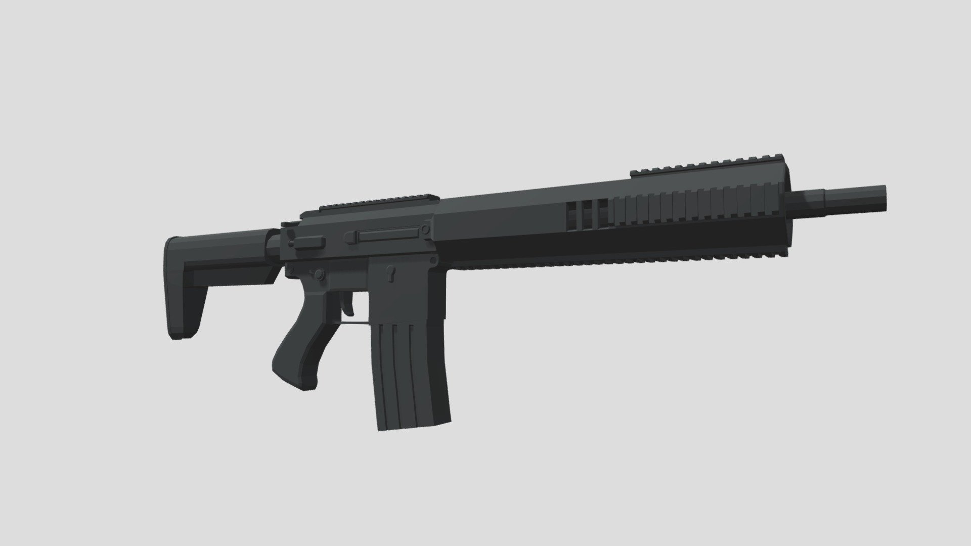 Low Poly Assult-rifle - Download Free 3D Model By Xoleo0X [391e585 ...