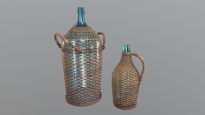 Wicker bottles