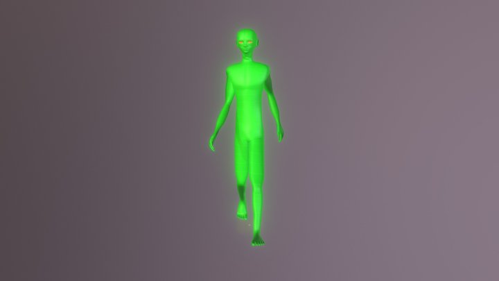Alien Character - Walk Cycle 3D Model
