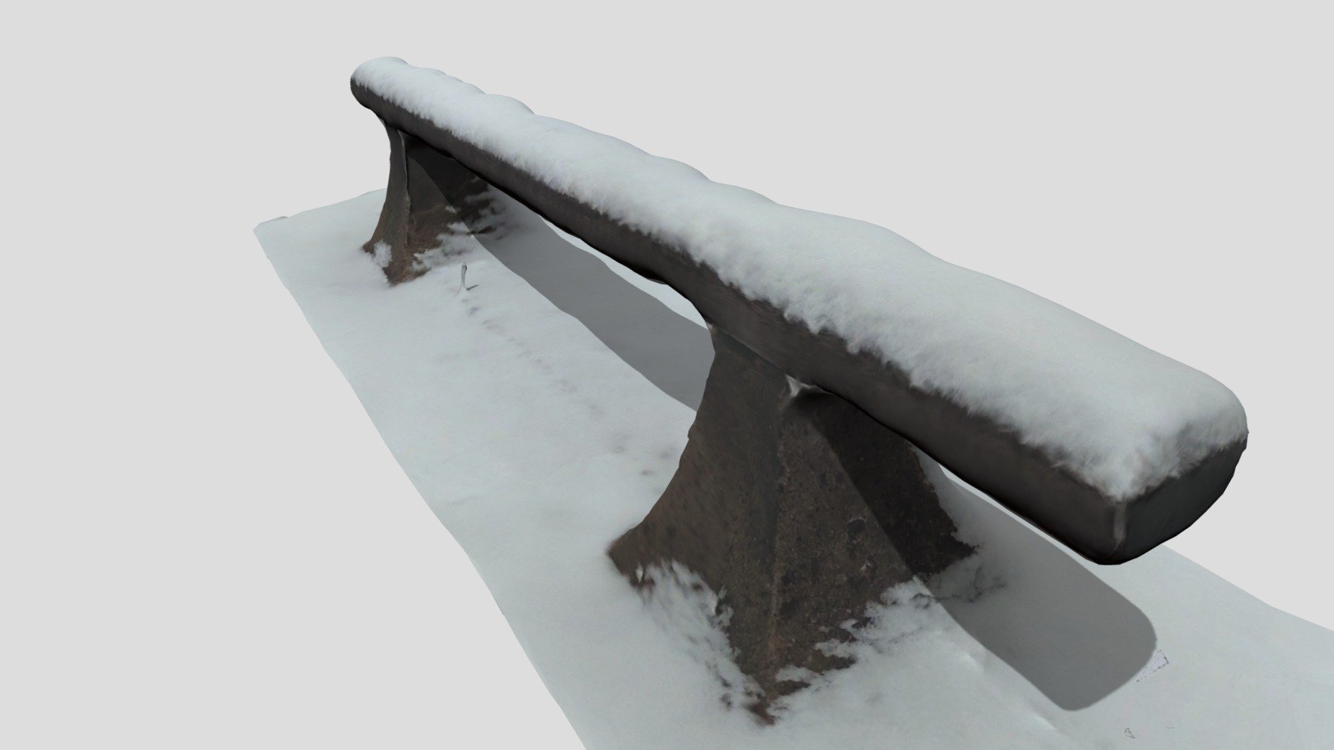 Bench covered in snow - 3D model by Vavtrudner [391fe2c] - Sketchfab
