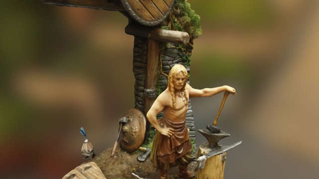 Forge Viking vue générale 3D Model