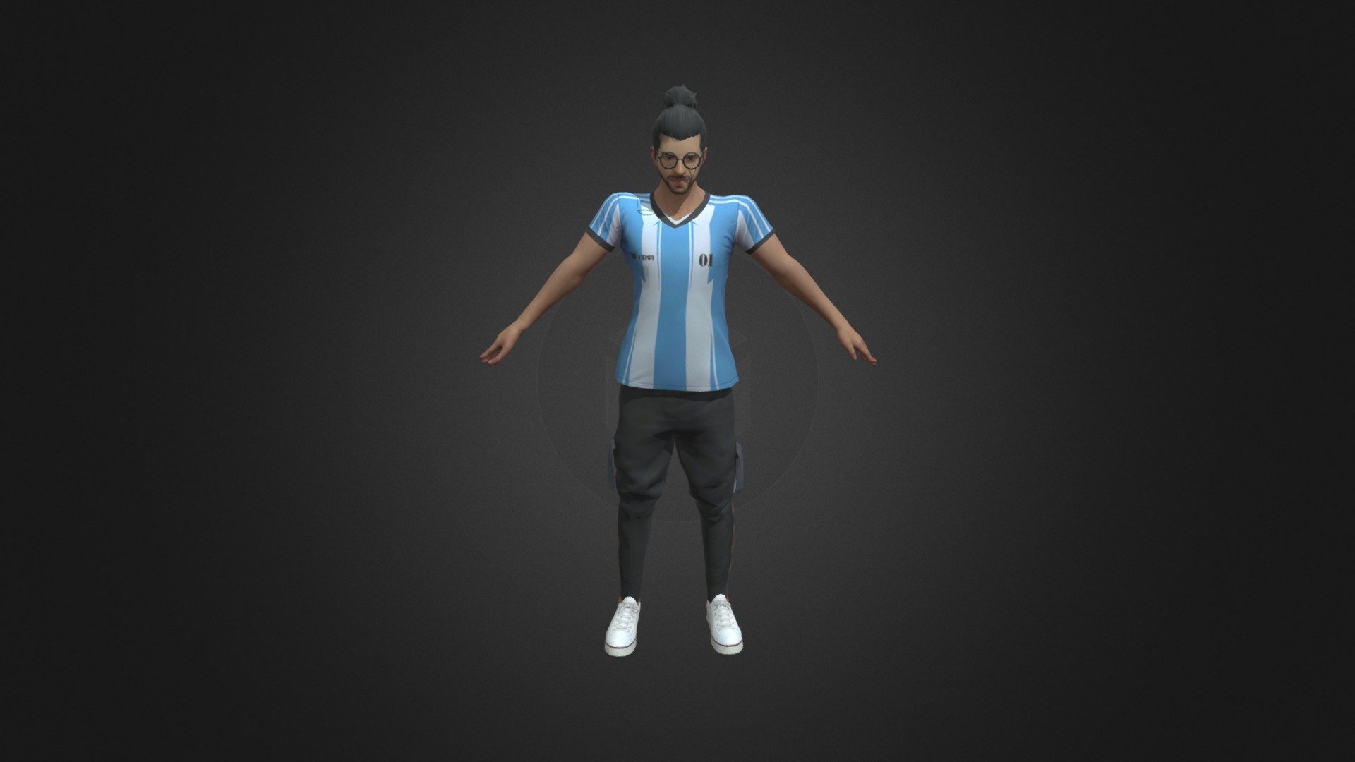FREEFIRE NEW TPOSE BLUEJERSEY MODEL