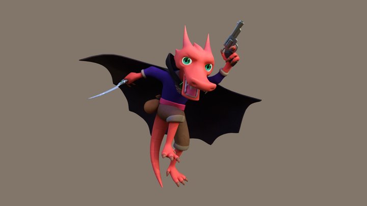Captain Deekin of the Bouncing Betty 3D Model
