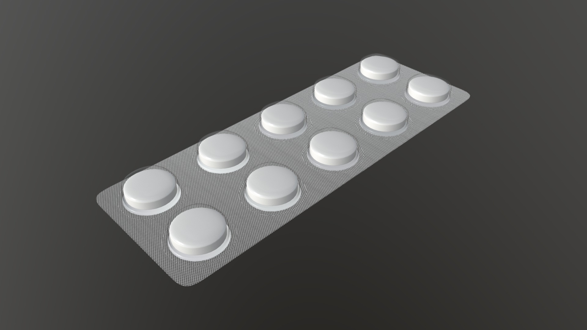3D model pills in blister 03 - This is a 3D model of the pills in blister 03. The 3D model is about a white plate with white plates.