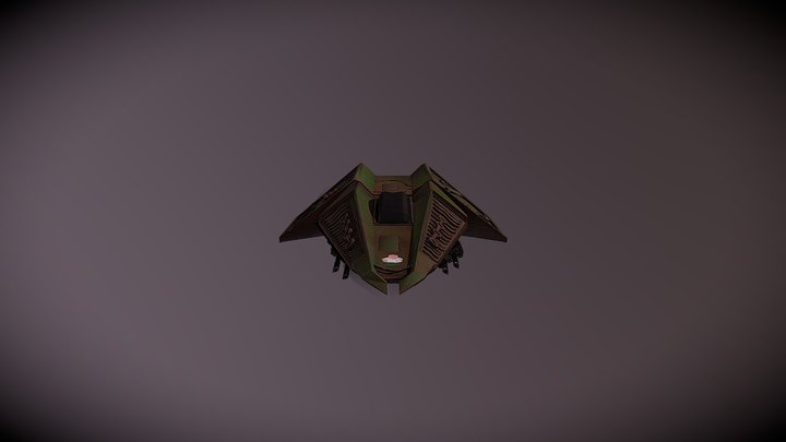 green spaceship 3D Model